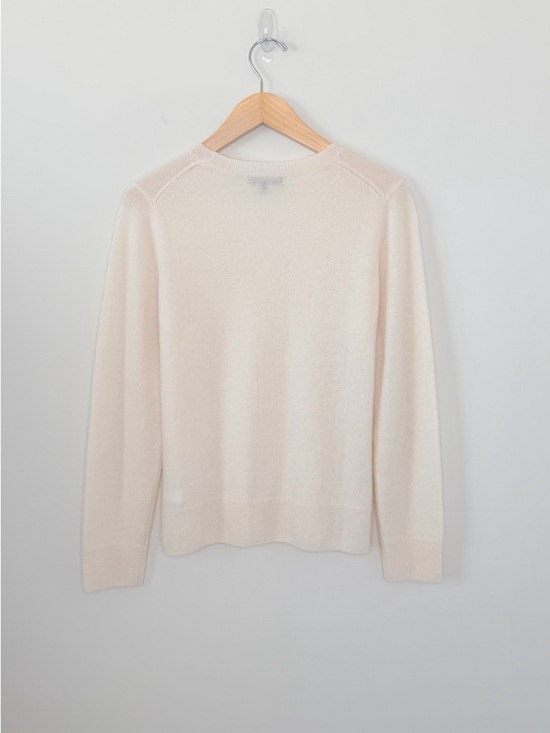 Quince Mongolian Cashmere Crewneck Sweater in Ivory minimalist capsule Size S - Picture 5 of 13